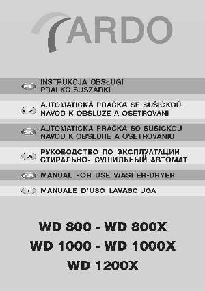 Инструкция Ardo WD-1000X  ― Manual-Shop.ru