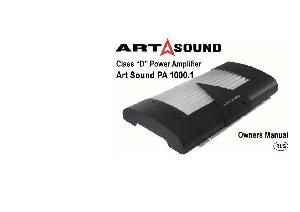 Инструкция Artsound PA-1000.1  ― Manual-Shop.ru