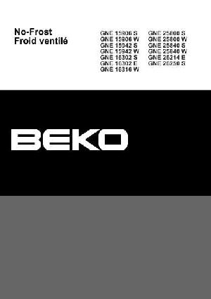 Инструкция Beko GNE-16316  ― Manual-Shop.ru