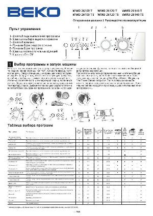 Инструкция Beko WMD-26100T  ― Manual-Shop.ru