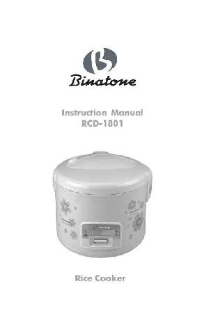 Инструкция Binatone RCD-1801  ― Manual-Shop.ru