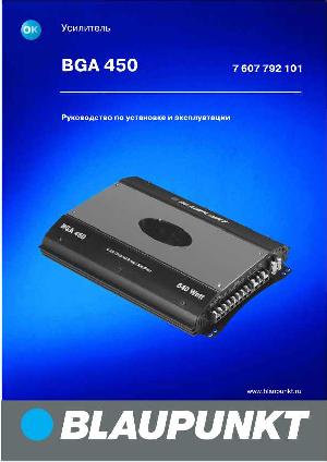 User manual Blaupunkt BGA-450  ― Manual-Shop.ru