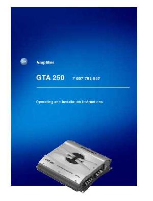 User manual Blaupunkt GTA-250  ― Manual-Shop.ru
