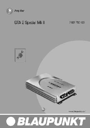 User manual Blaupunkt GTA-2 Special Mk II  ― Manual-Shop.ru