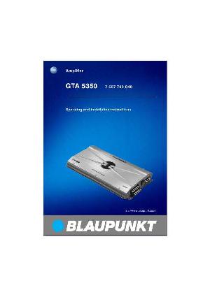 Инструкция Blaupunkt GTA-5350  ― Manual-Shop.ru