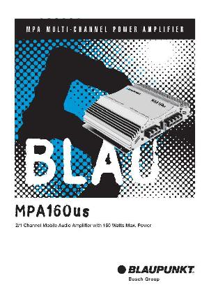 User manual Blaupunkt MPA-160  ― Manual-Shop.ru