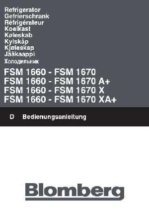 User manual Blomberg FSM 1670 A+  ― Manual-Shop.ru