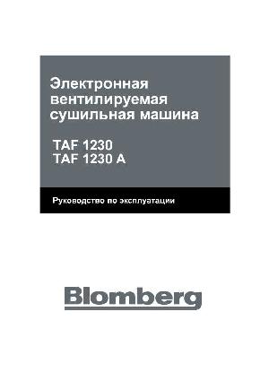 User manual Blomberg TAF-1230A  ― Manual-Shop.ru