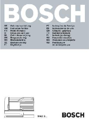 Инструкция BOSCH MAS-93..  ― Manual-Shop.ru