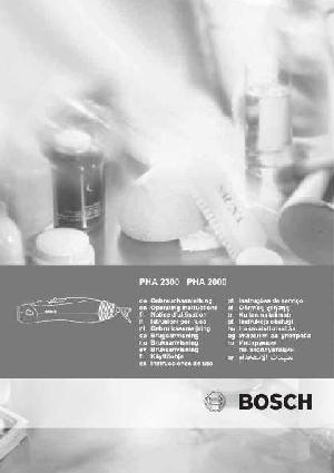 Инструкция BOSCH PHA-2300  ― Manual-Shop.ru