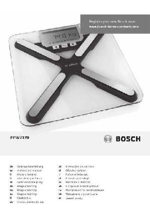 User manual BOSCH PPW-7170  ― Manual-Shop.ru