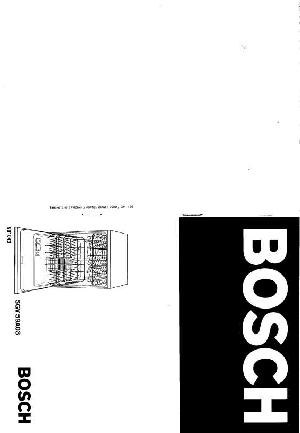 Инструкция BOSCH SGV-59A03  ― Manual-Shop.ru