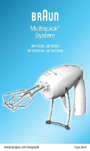 User manual Braun M-1000  ― Manual-Shop.ru