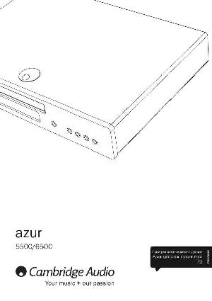 User manual Cambridge Audio AZUR 550C  ― Manual-Shop.ru