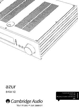 User manual Cambridge Audio AZUR 840A V2.0  ― Manual-Shop.ru
