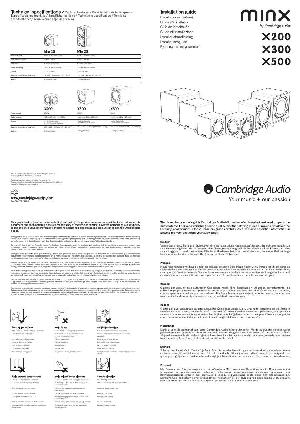 Инструкция Cambridge Audio Minx X300  ― Manual-Shop.ru
