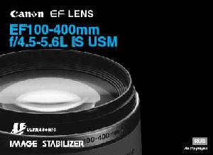 User manual Canon EF 100-400 mm F4.5-5.6L IS USM  ― Manual-Shop.ru