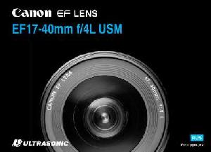 User manual Canon EF 17-40 mm F4L USM  ― Manual-Shop.ru