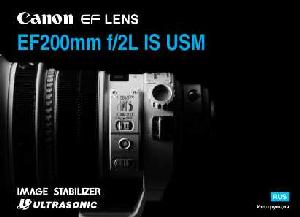 User manual Canon EF 200 mm F2L IS USM  ― Manual-Shop.ru