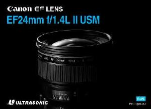 User manual Canon EF 24 mm F1.4L II USM  ― Manual-Shop.ru