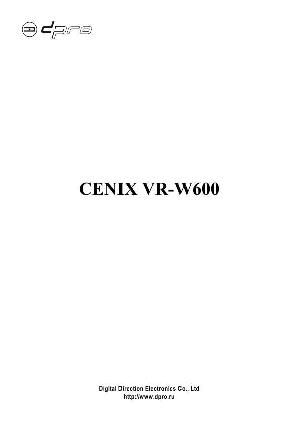 Инструкция Cenix VR-W600  ― Manual-Shop.ru
