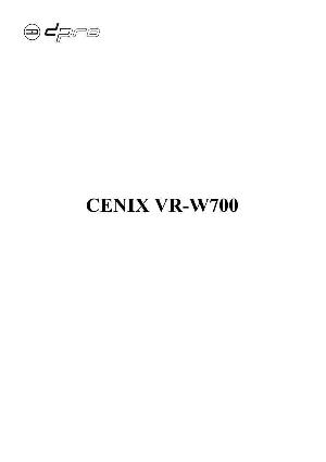 User manual Cenix VR-W700  ― Manual-Shop.ru