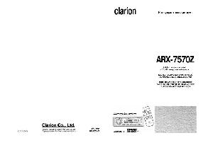 Инструкция Clarion ARX-7570z  ― Manual-Shop.ru