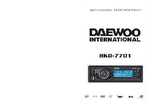 Инструкция Daewoo RKD-7701  ― Manual-Shop.ru