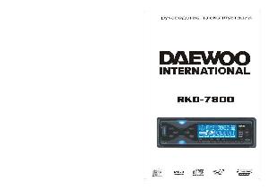 Инструкция Daewoo RKD-7800  ― Manual-Shop.ru