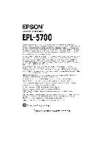 User manual Epson EPL-5700 