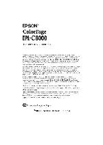 User manual Epson EPL-C8000 