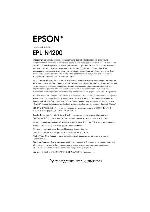 User manual Epson EPL-N1200 