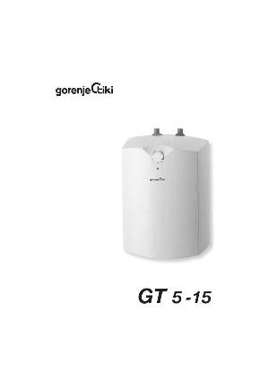 Инструкция Gorenje GT 5-15  ― Manual-Shop.ru