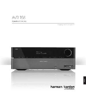 User manual Harman/Kardon AVR-158  ― Manual-Shop.ru