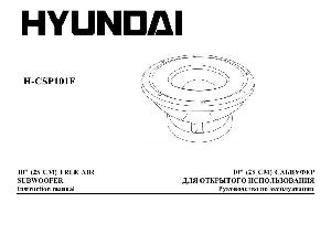 User manual Hyundai H-CSP101F  ― Manual-Shop.ru