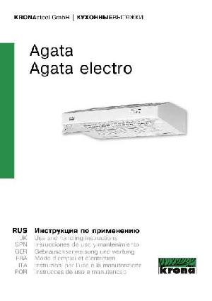 Инструкция Krona Agata electro  ― Manual-Shop.ru