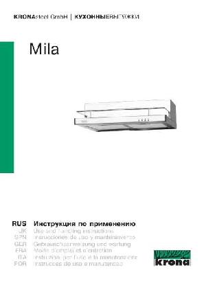 User manual Krona Mila  ― Manual-Shop.ru