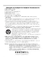 User manual Kurzweil Mark-Pro One i 