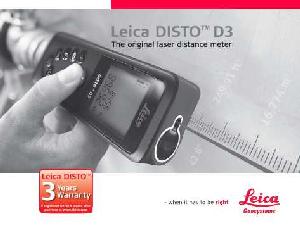 Инструкция Leica DISTO D3  ― Manual-Shop.ru