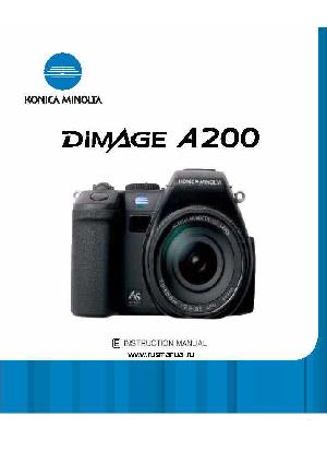 Инструкция Minolta Dimage A200  ― Manual-Shop.ru