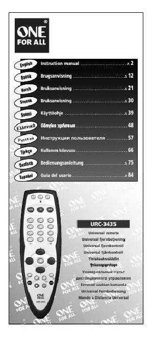 Инструкция OneForAll URC-3435  ― Manual-Shop.ru