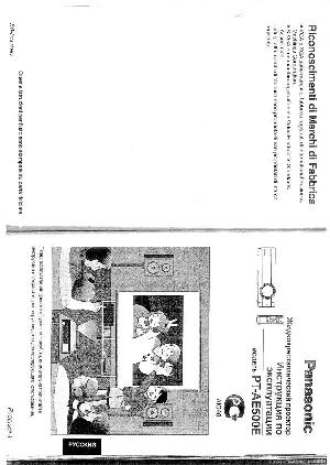 Инструкция Panasonic PT-AE500E  ― Manual-Shop.ru