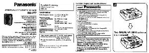Инструкция Panasonic RQ-V77 ― Manual-Shop.ru