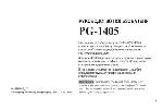 User manual Pantech PG-1405 