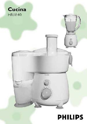 Инструкция Philips HR-1840  ― Manual-Shop.ru