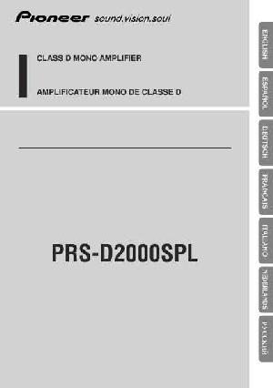 Инструкция Pioneer PRS-D2000SPL  ― Manual-Shop.ru
