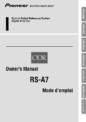 Инструкция Pioneer RS-A7  ― Manual-Shop.ru