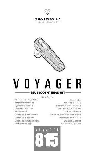 User manual Plantronics Voyager 815  ― Manual-Shop.ru