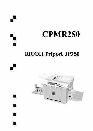 Инструкция Ricoh Priport JP750  ― Manual-Shop.ru