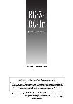 User manual Roland RG-1F 